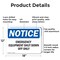 Signmission Emergency Equipment Shut Down Off Only, 18 in W x Rectangle, Aluminum OS-2PACK-NS-A-1218-L-11785 - alternate 4
